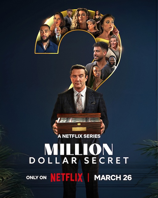 This is a game of wit, cunning and deception. Twelve strangers enter a sumptuous lakeside estate and in each of their rooms is a mysterious welcome gift — a box. Eleven of them are empty and one contains $1,000,000, and it’s for that guest to keep — as long as they keep their identity hidden. Devilish games will reveal clues about the millionaire’s identity, and they must do whatever it takes to keep their Million Dollar Secret.